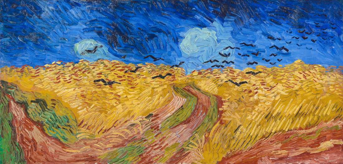 Akoestisch schilderij met Korenveld met Kraaien - Vincent van Gogh