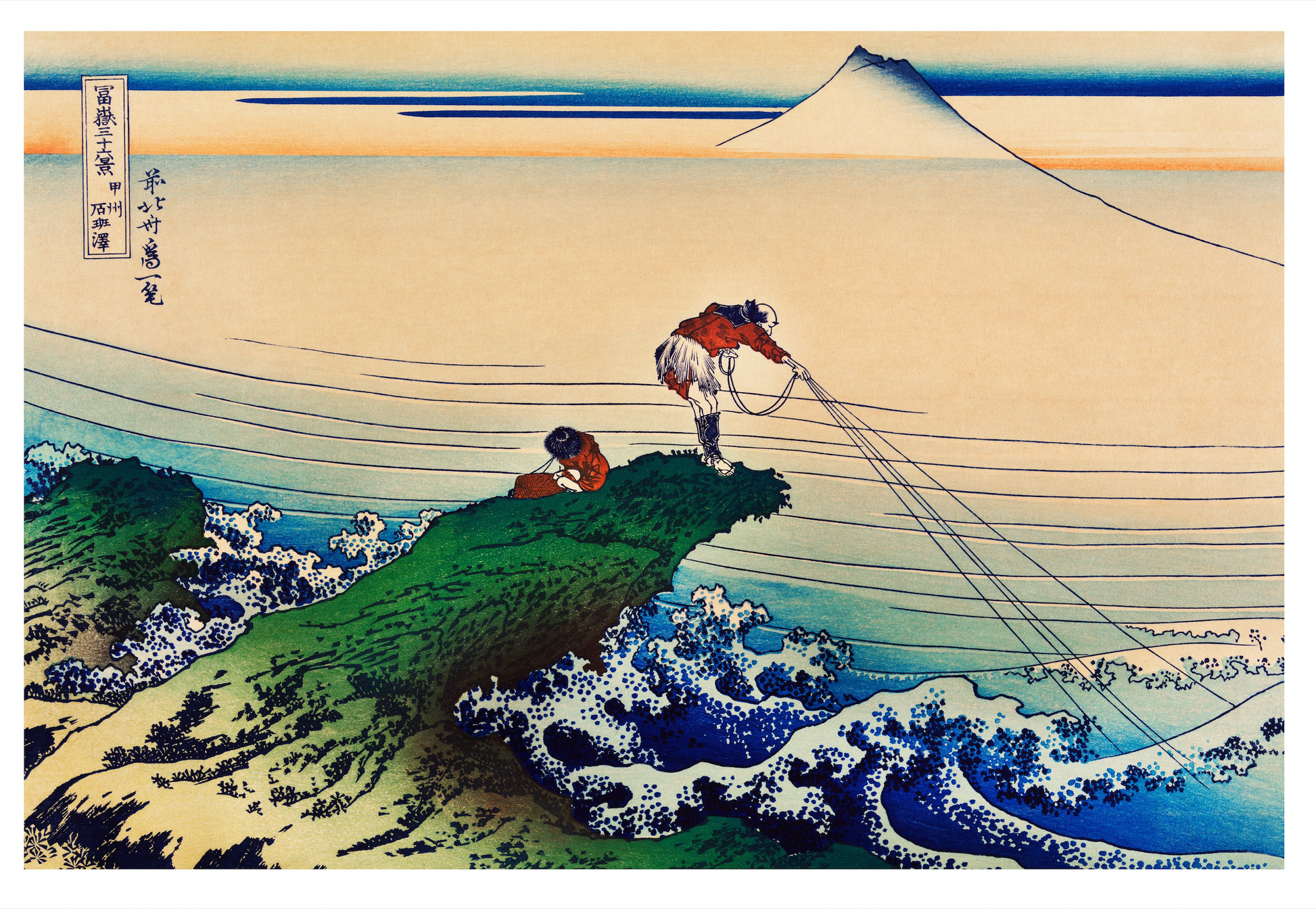 Akoestisch schilderij met Koshu Kajikazawa – Japan natuur