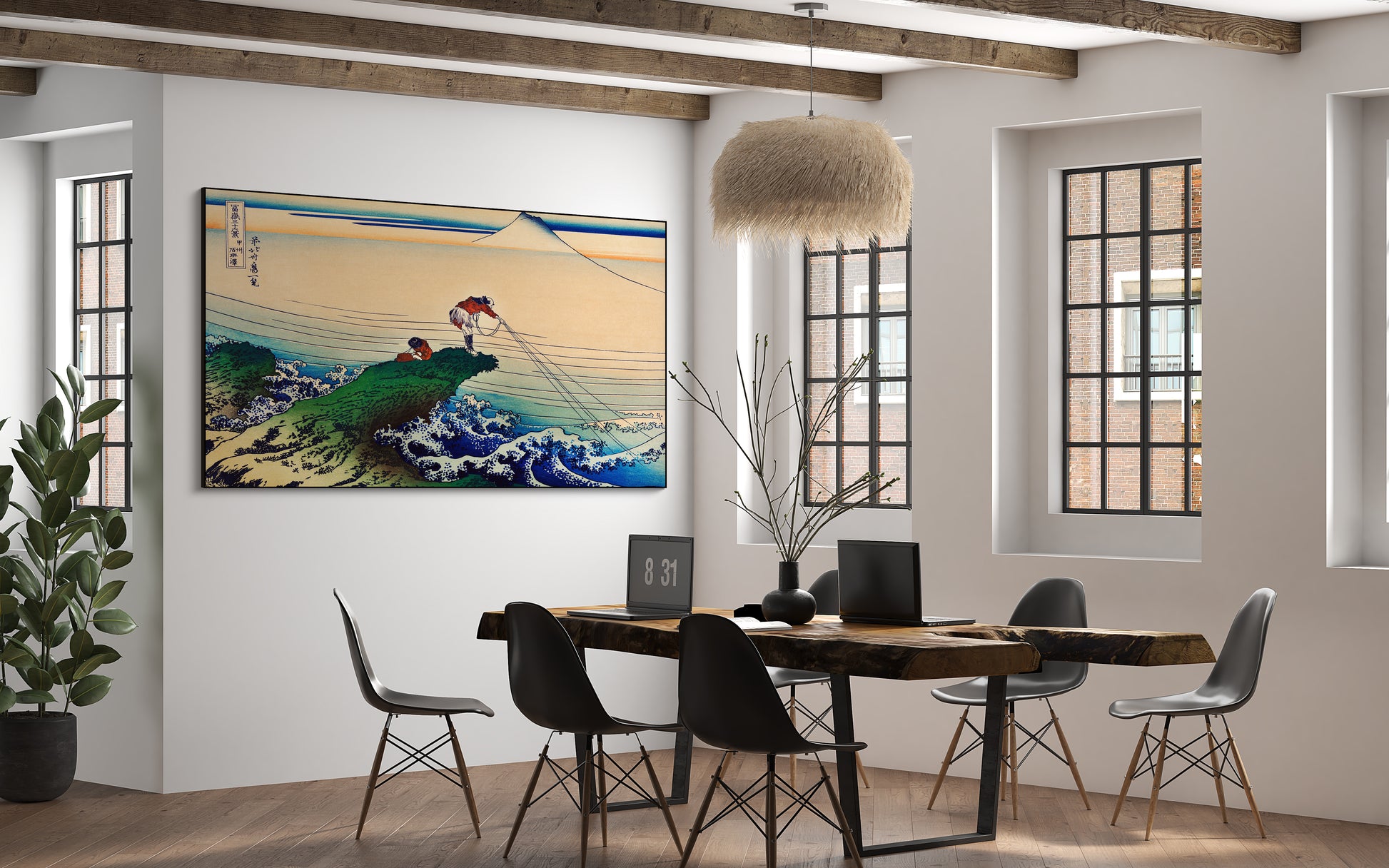 Akoestisch schilderij met Koshu Kajikazawa – Japan natuur - Kantoor