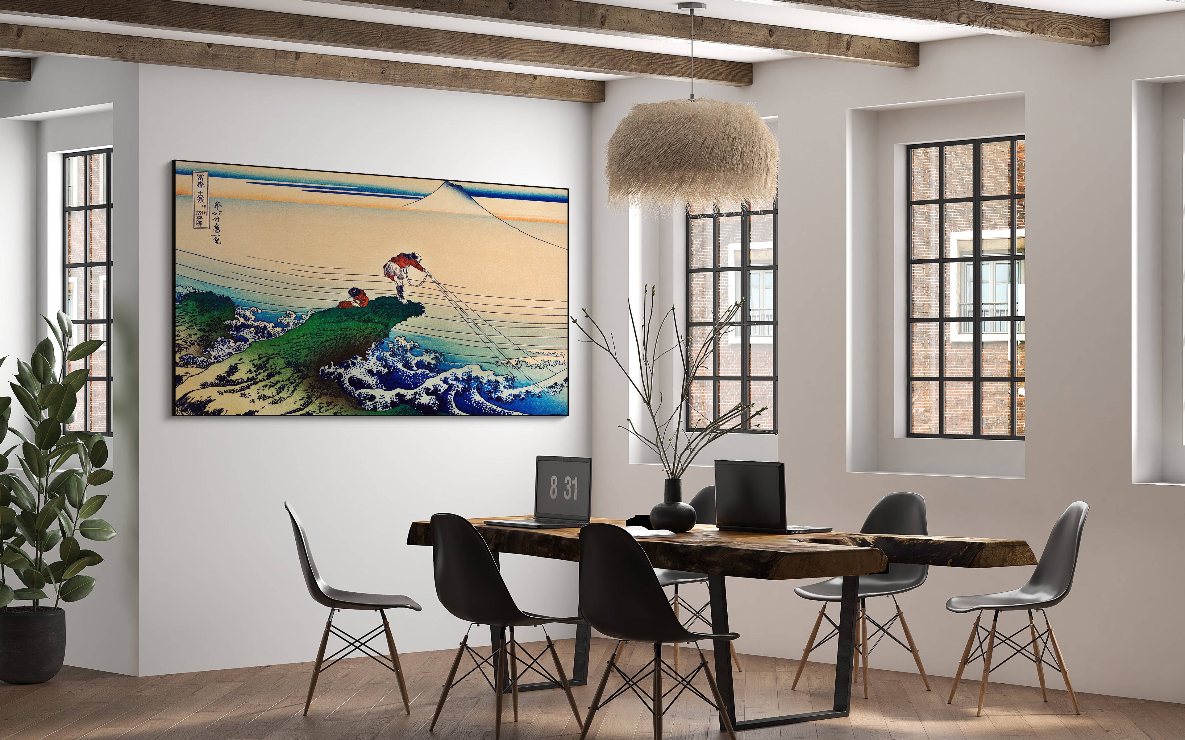 Akoestisch schilderij met Koshu Kajikazawa – Japan natuur - Kantoor