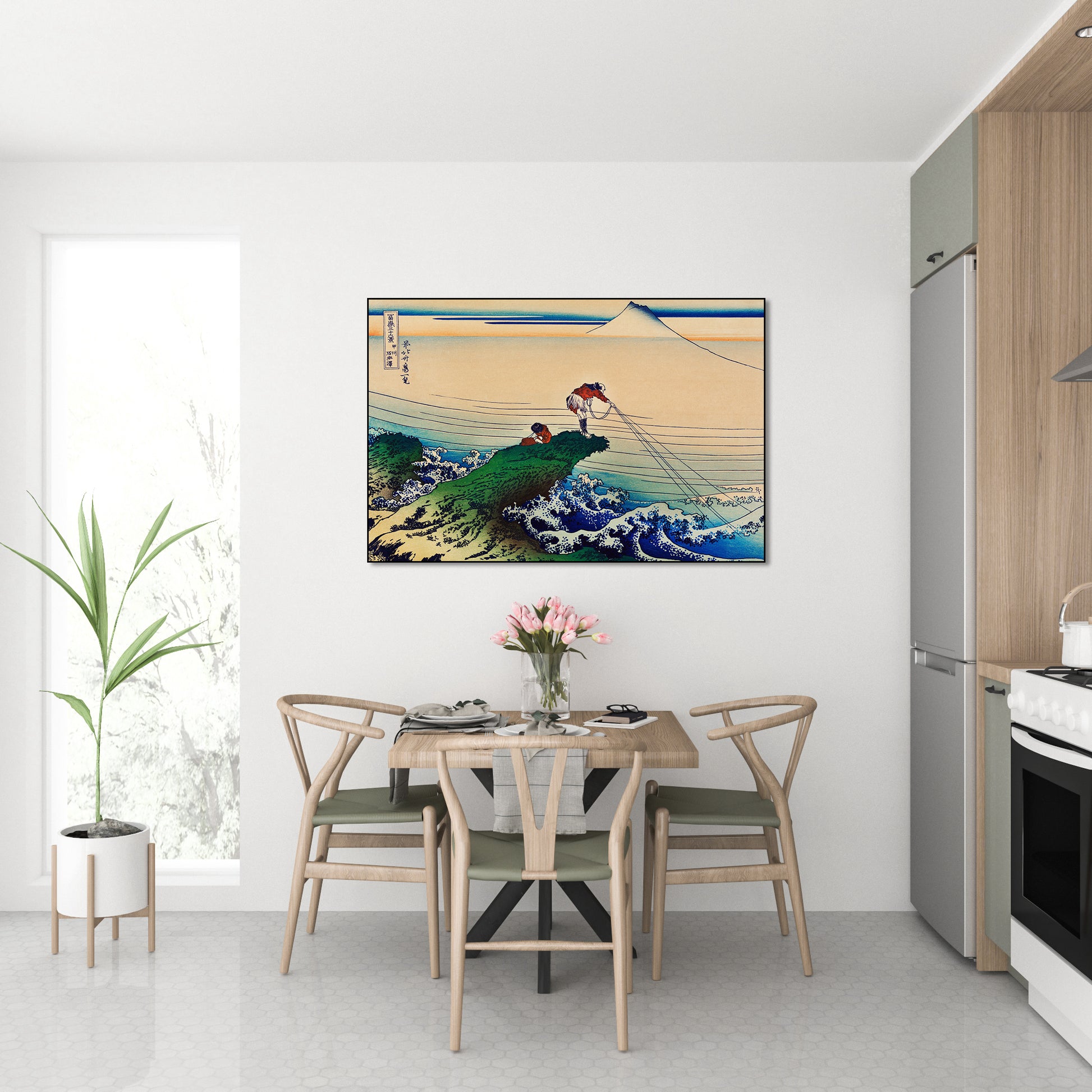 Akoestisch schilderij met Koshu Kajikazawa – Japan natuur - Keuken