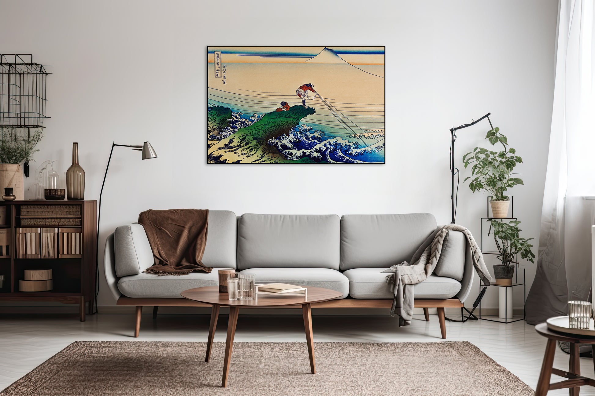 Akoestisch schilderij met Koshu Kajikazawa – Japan natuur - Woonkamer