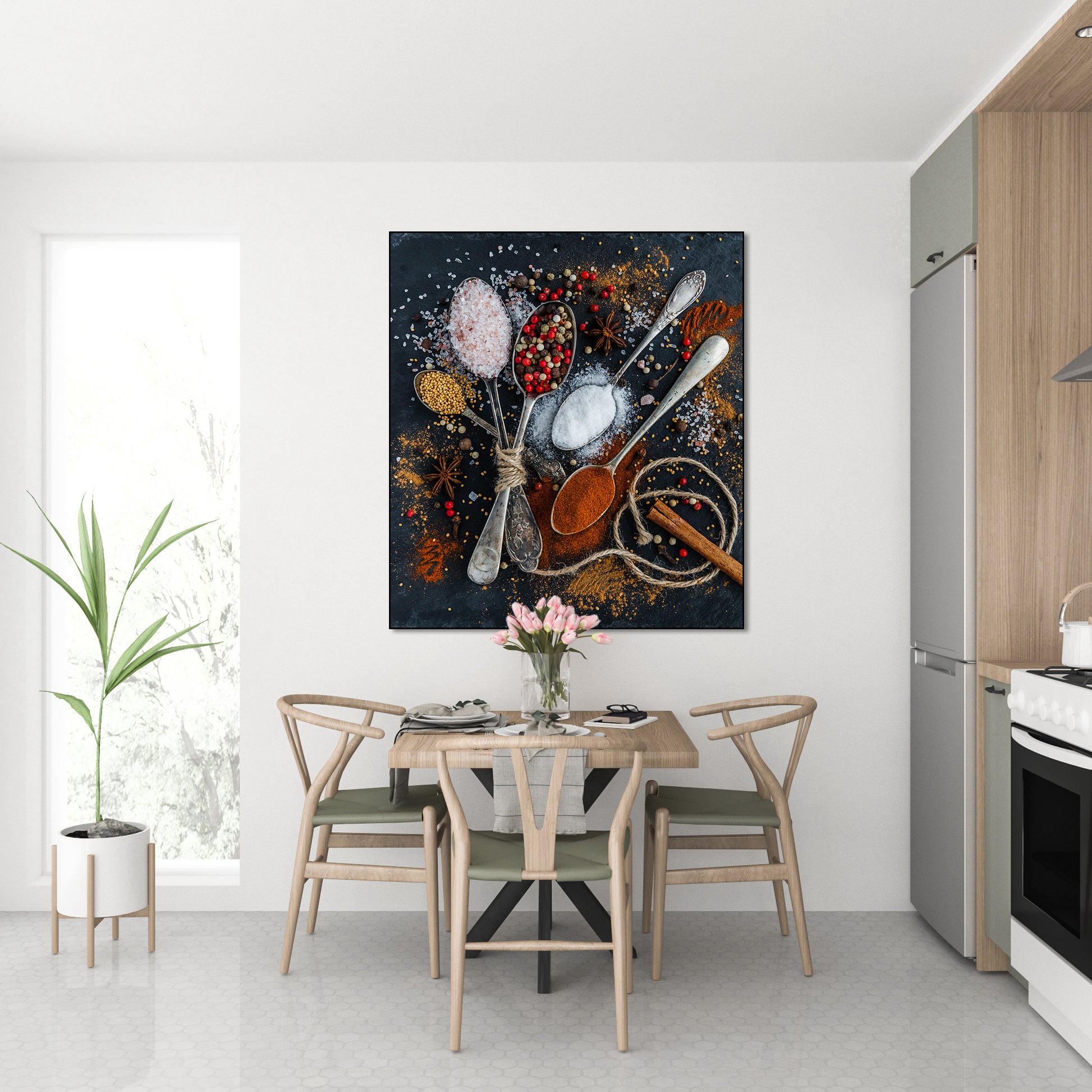 Akoestisch schilderij met Kruiden in Lepels - Keuken