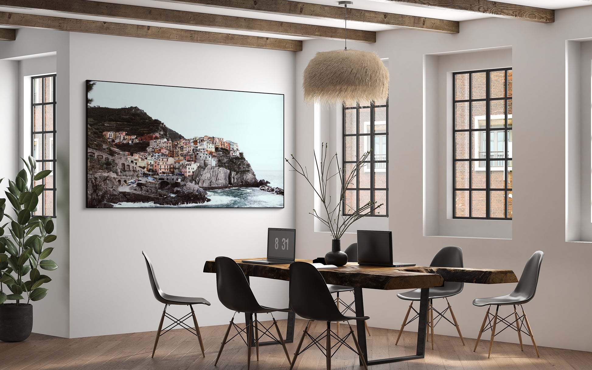 Akoestisch schilderij met Kuststad in Italië - Manarola - Kantoor