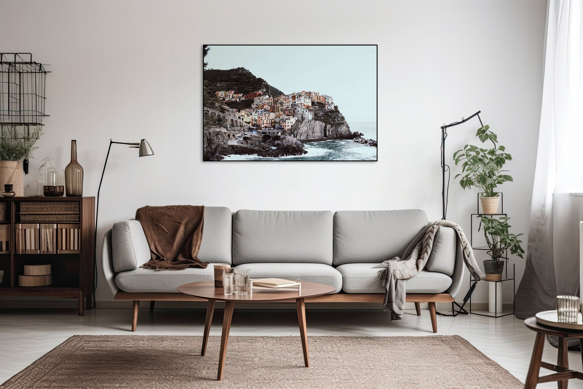 Akoestisch schilderij met Kuststad in Italië - Manarola - Woonkamer