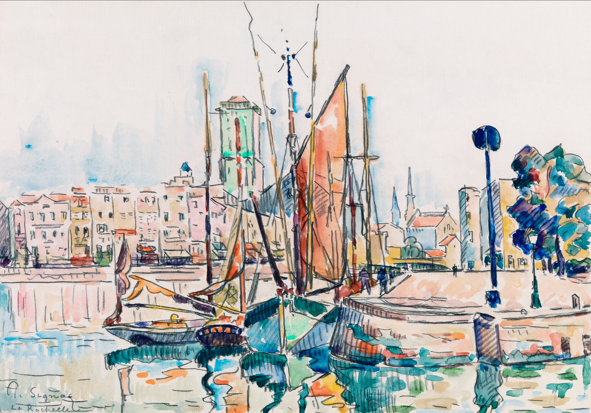 Akoestisch schilderij met La Rochelle – Frans kusttafereel