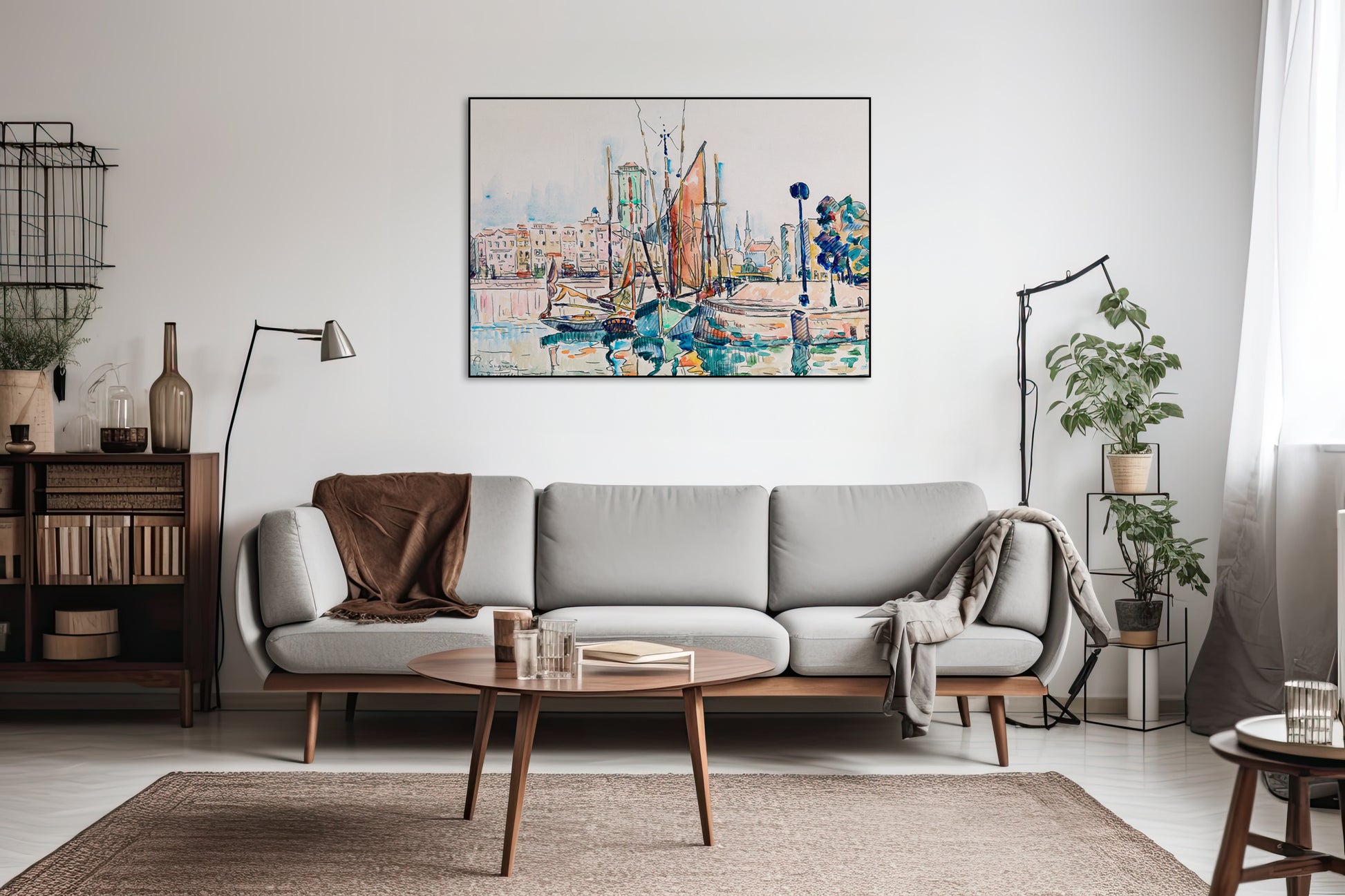 Akoestisch schilderij met La Rochelle – Frans kusttafereel - Woonkamer 2