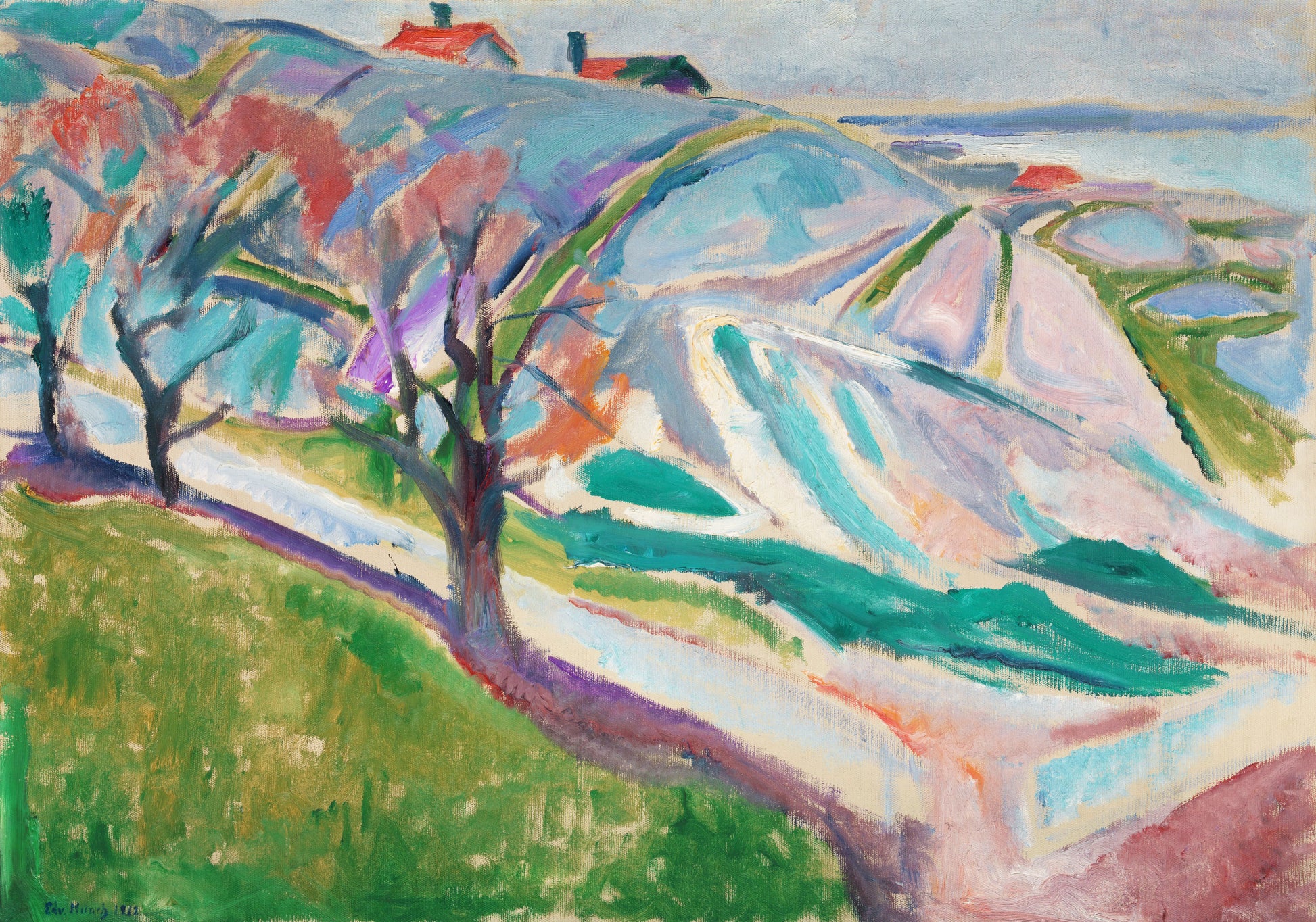 Akoestisch schilderij met Landschap van Kragerø