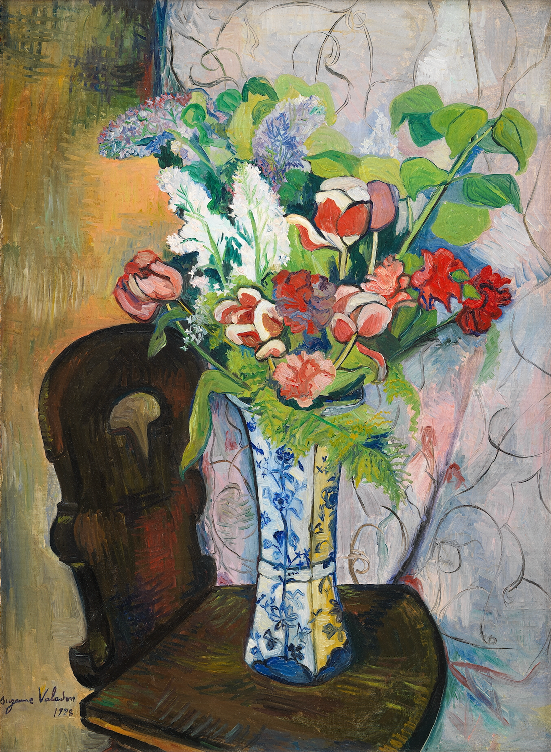 Akoestisch schilderij met Lente Bloemen (1928) - Suzanne Valadon