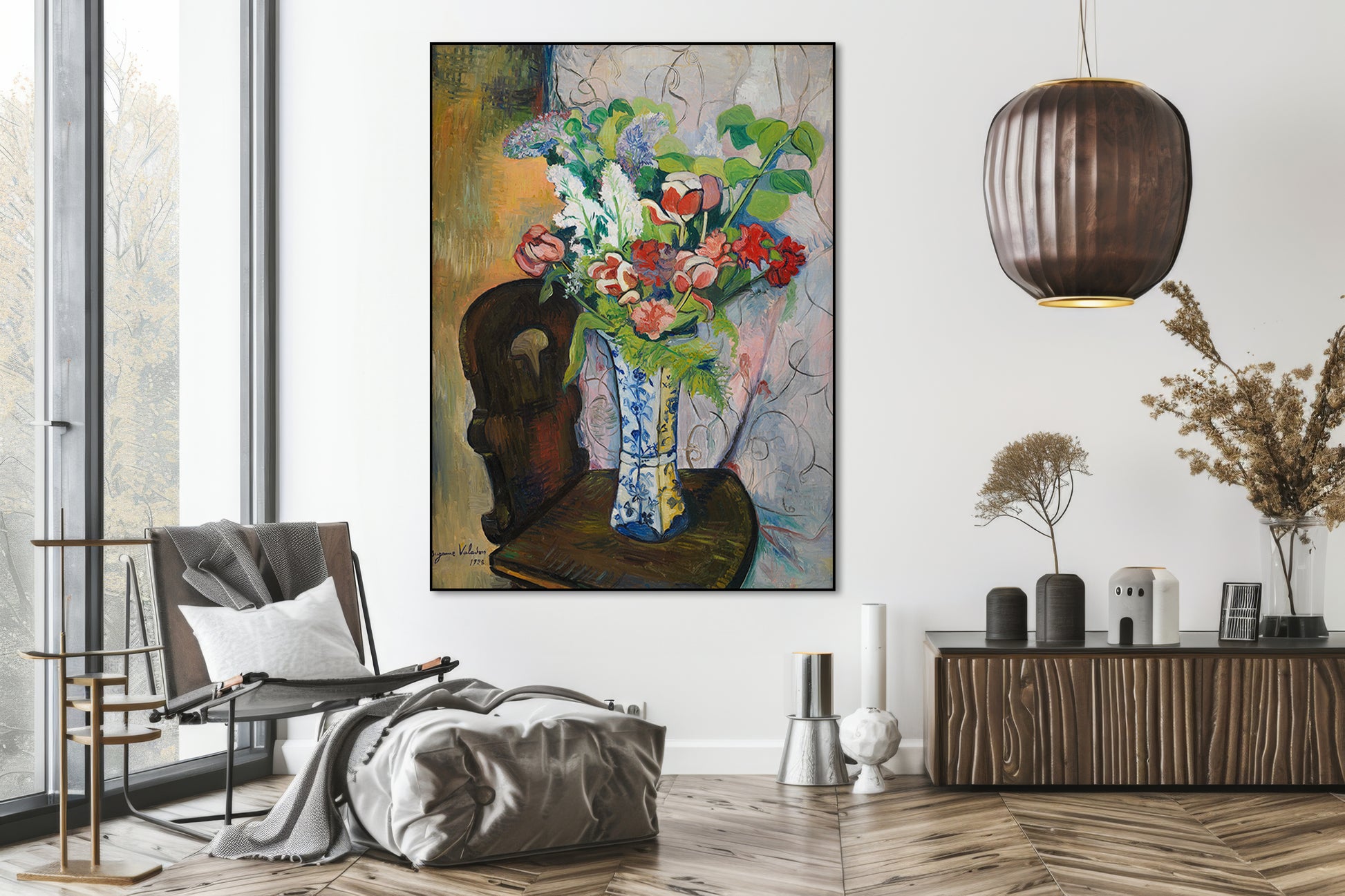 Akoestisch schilderij met Lente Bloemen (1928) - Suzanne Valadon - Woonkamer