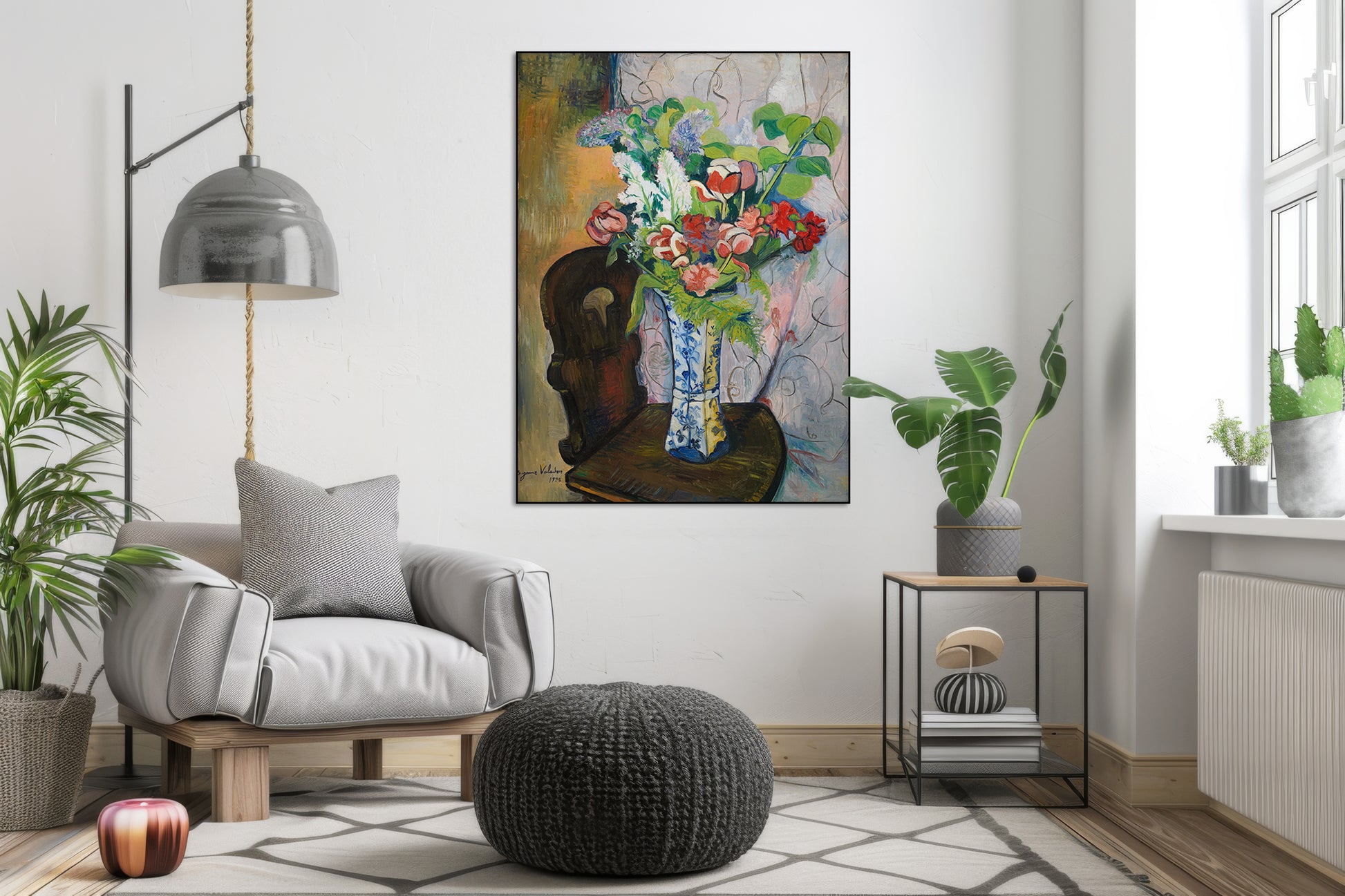 Akoestisch schilderij met Lente Bloemen (1928) - Suzanne Valadon - Woonkamer 2
