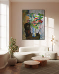 Akoestisch schilderij met Lente Bloemen (1928) - Suzanne Valadon - Woonkamer 4-curved_sofa_in_corner_picture_frame_mockup