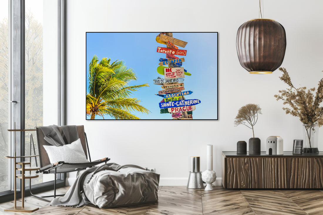 Akoestisch schilderij met Long Bay Beach – tropisch strand