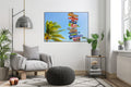 Akoestisch schilderij met Long Bay Beach – tropisch strand - Woonkamer 2