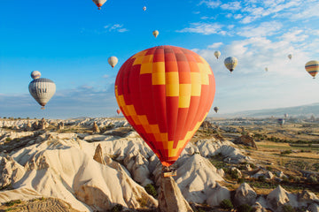 Akoestisch schilderij met Luchtballonnen – hemelkunst