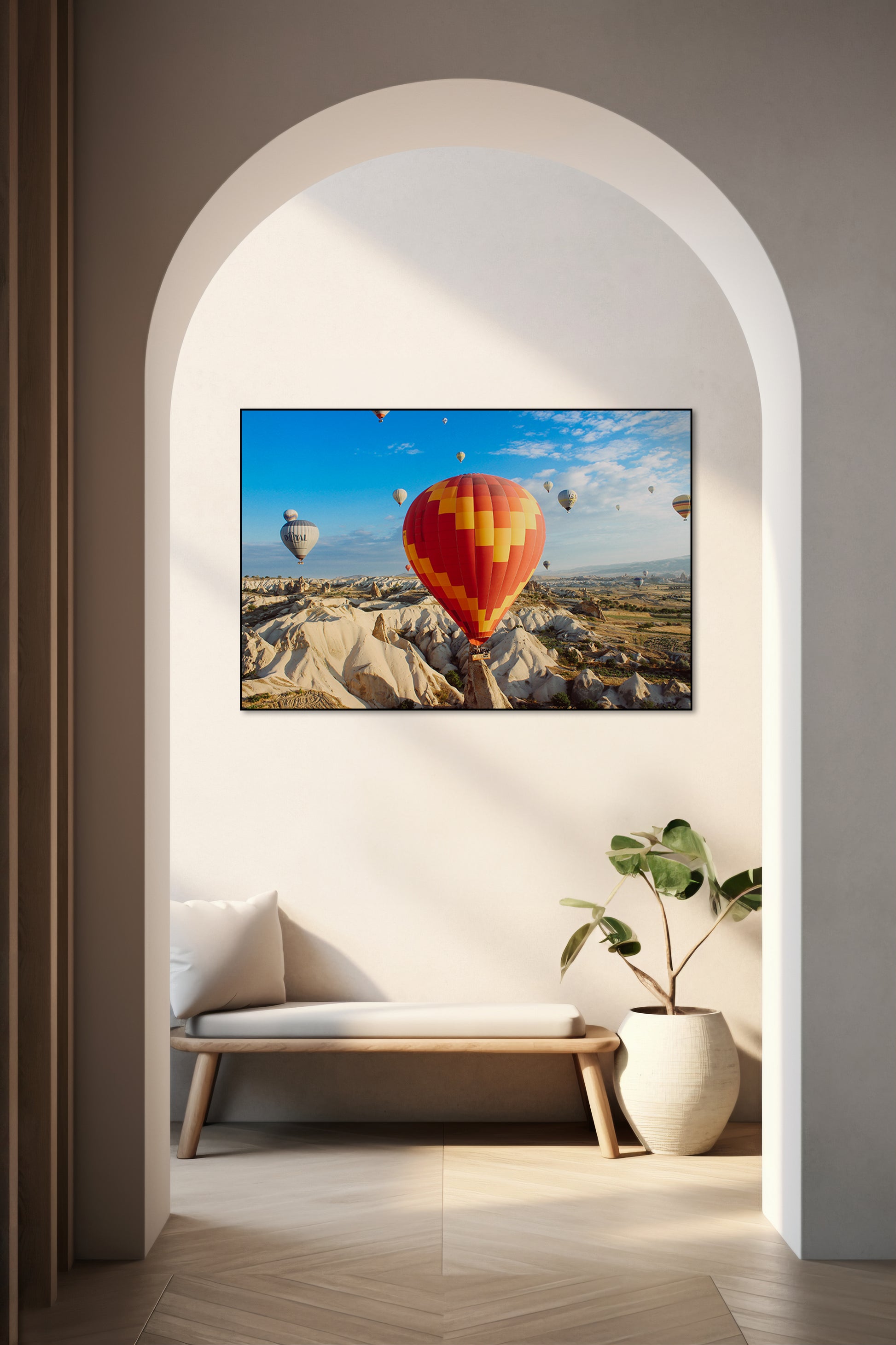 Akoestisch schilderij met Luchtballonnen – hemelkunst - Hal