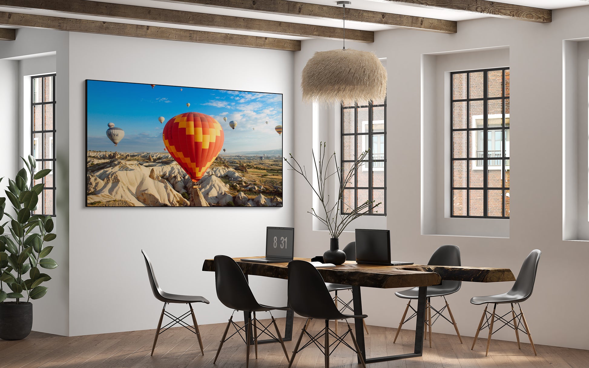 Akoestisch schilderij met Luchtballonnen – hemelkunst - Kantoor