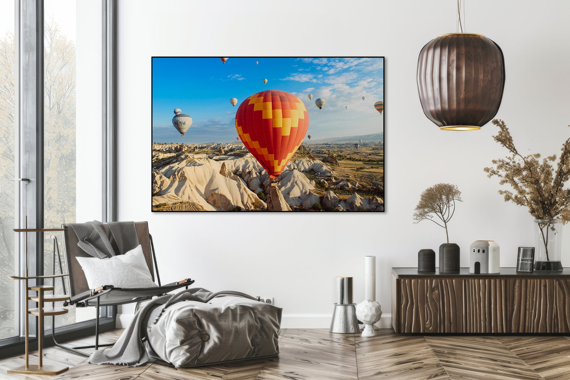  Akoestisch schilderij met Luchtballonnen – hemelkunst - Woonkamer 2