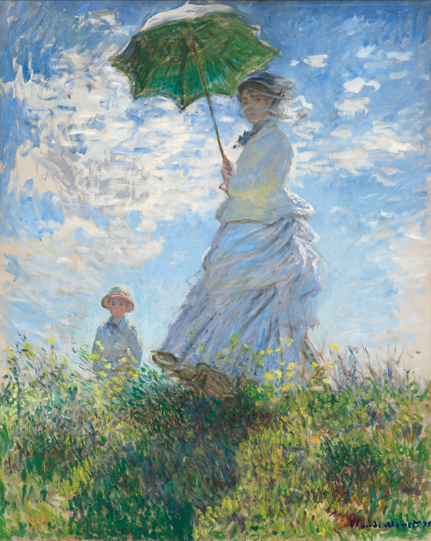 Akoestisch schilderij met Madame Monet & haar zoon