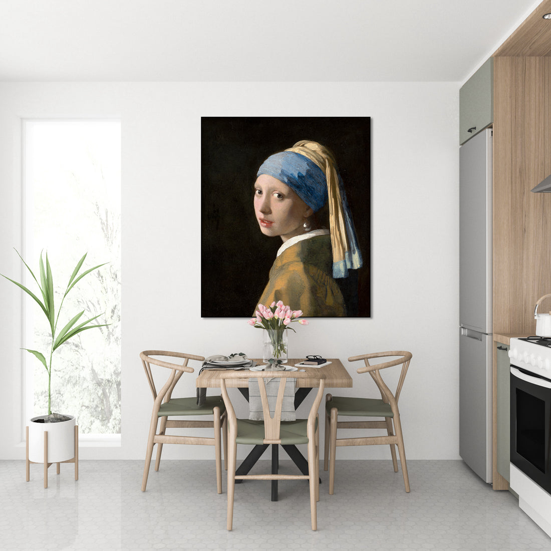 Akoestisch schilderij met Meisje met de parel