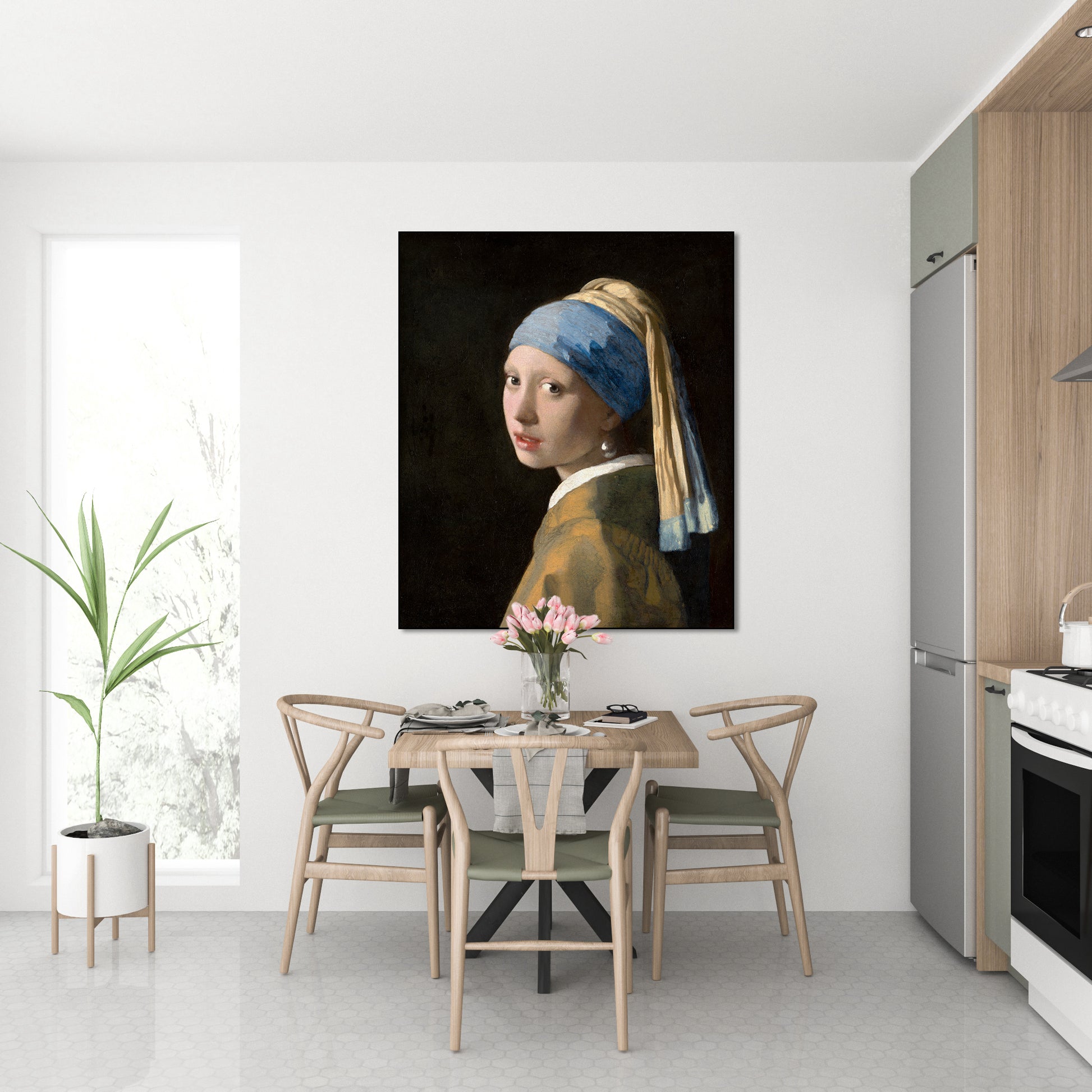 Akoestisch schilderij met Meisje met de parel - Keuken