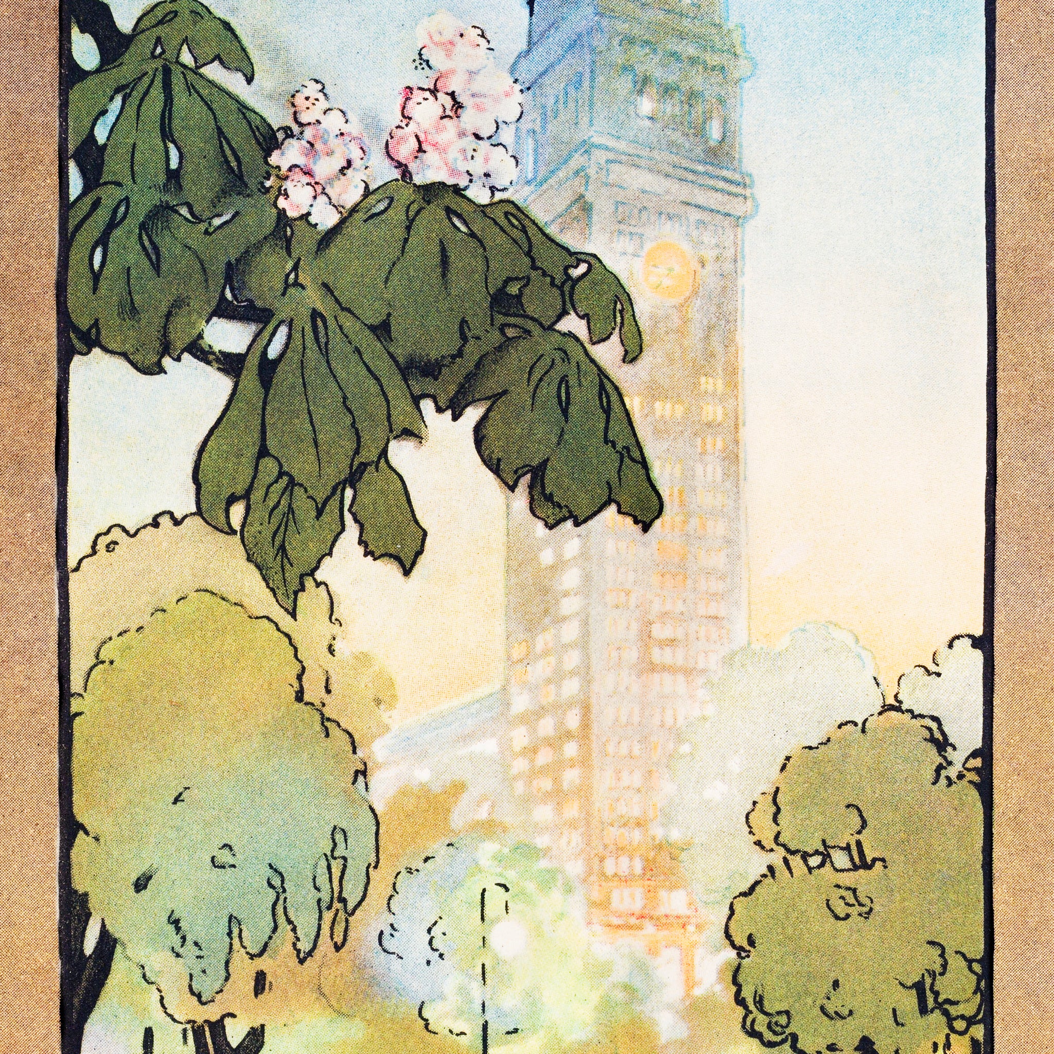 Akoestisch schilderij met Metropolitan Tower zomeravond