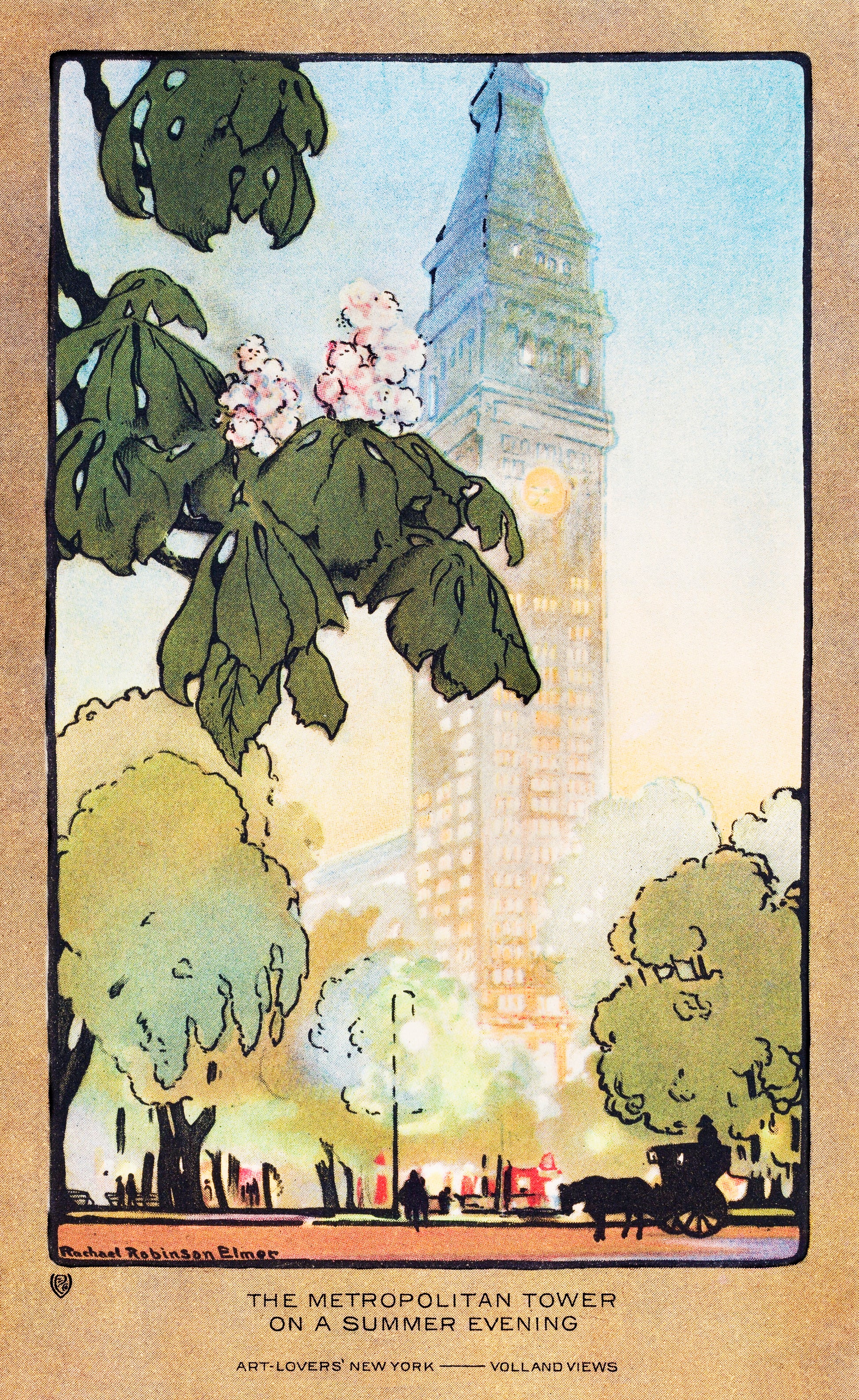 Akoestisch schilderij met Metropolitan Tower zomeravond