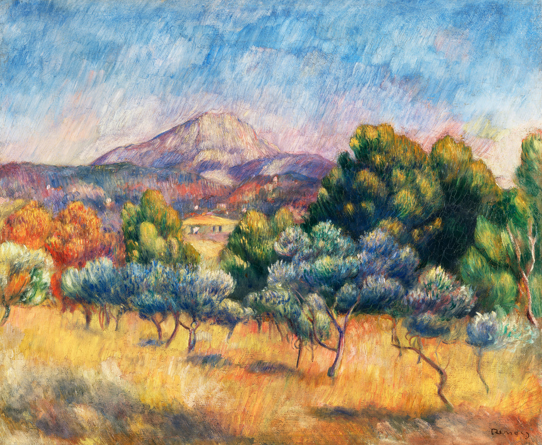 Akoestisch schilderij met Montagne Sainte-Victoire kunst