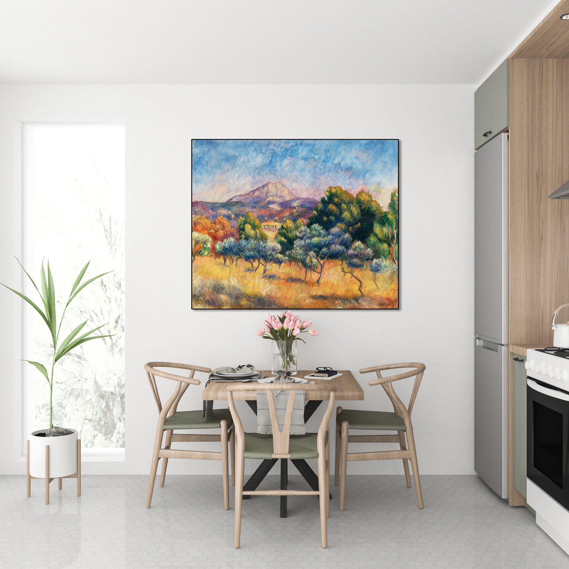 Akoestisch schilderij met Montagne Sainte-Victoire kunst - Keuken