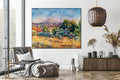 Akoestisch schilderij met Montagne Sainte-Victoire kunst - Woonkamer
