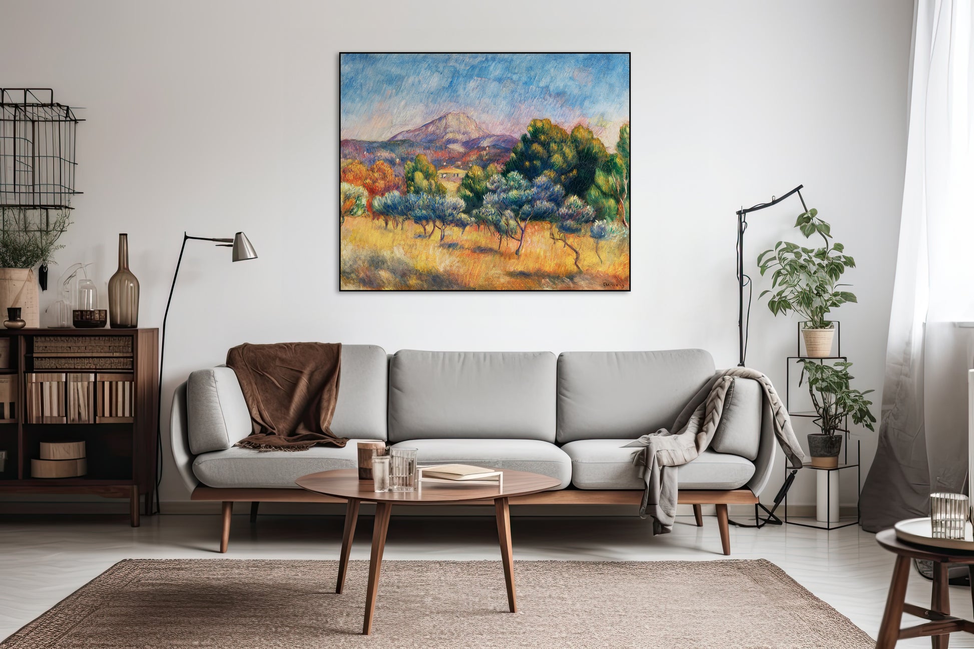 Akoestisch schilderij met Montagne Sainte-Victoire kunst - Woonkamer 2