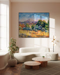 Akoestisch schilderij met Montagne Sainte-Victoire kunst - Woonkamer 3