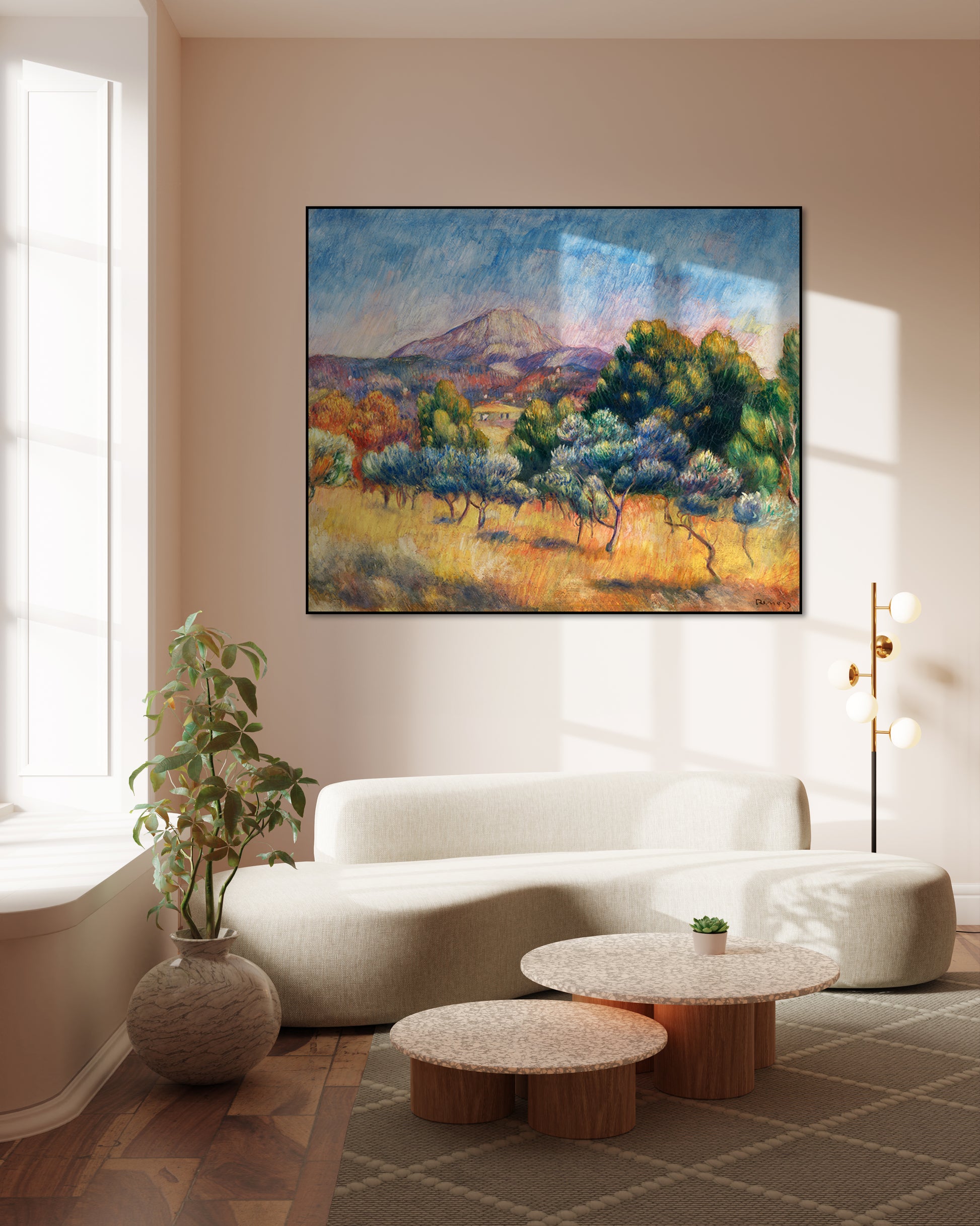 Akoestisch schilderij met Montagne Sainte-Victoire kunst - Woonkamer 3