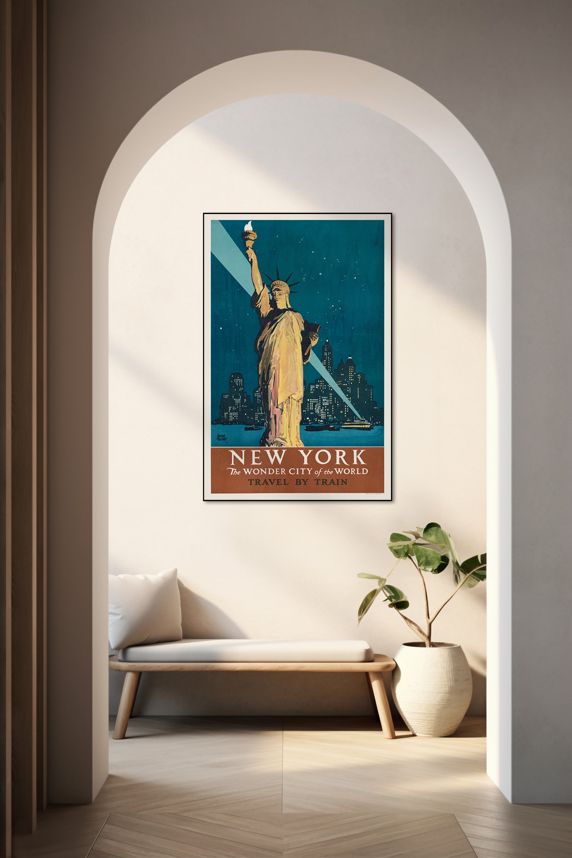 Akoestisch schilderij met New York – wonderstad kunst- Hal