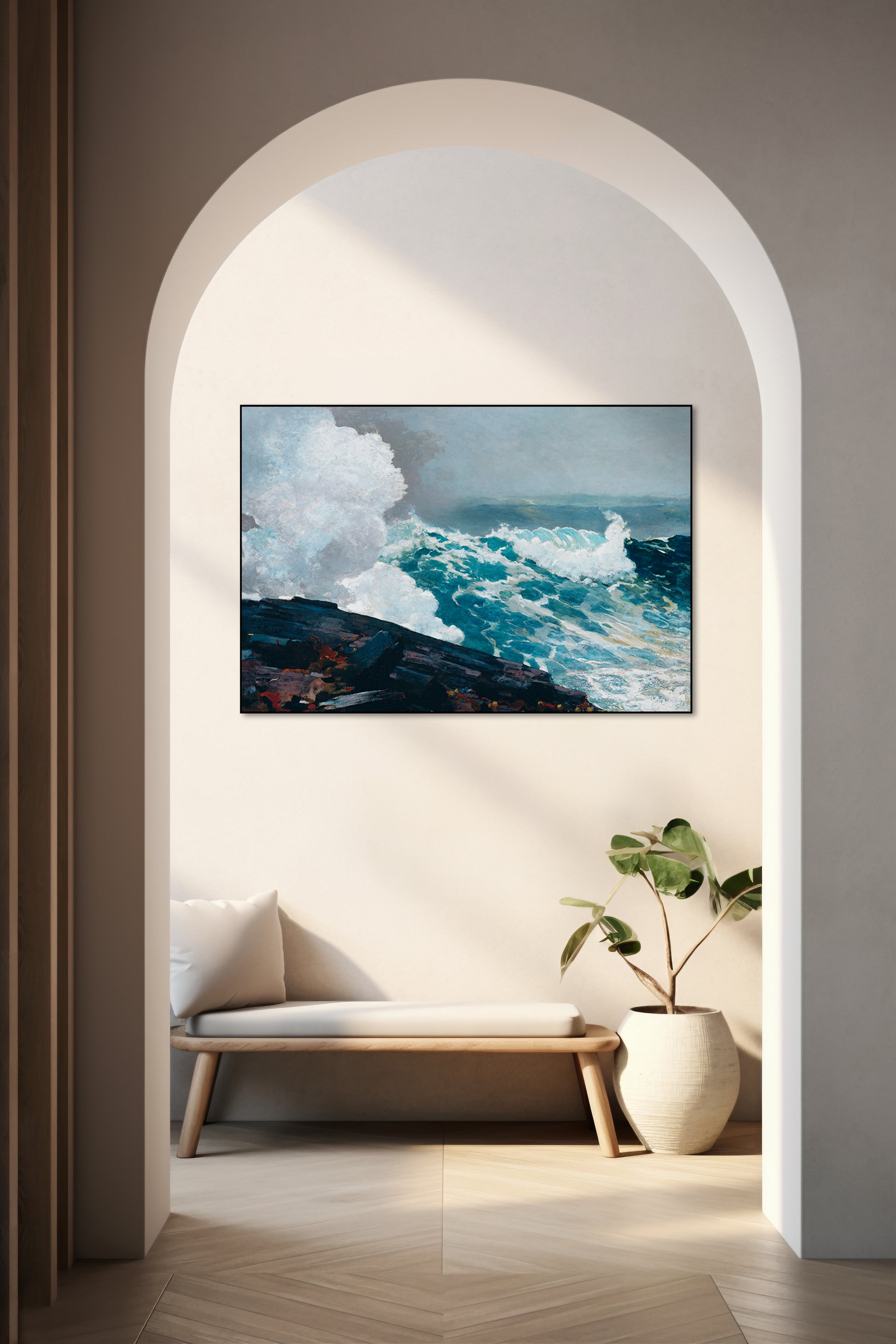 Akoestisch schilderij met Noordooster zeegezicht schilderij - Hal