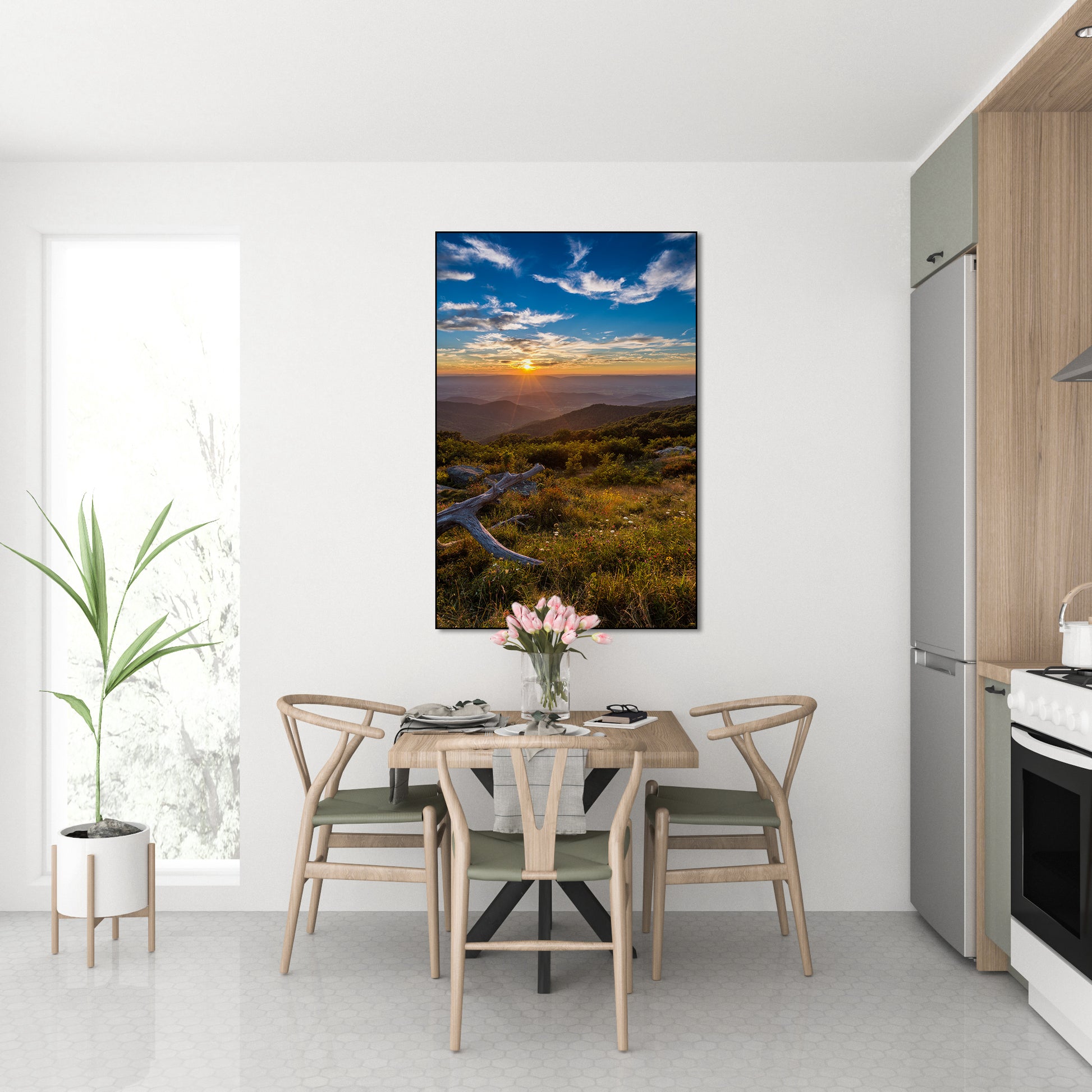 Akoestisch schilderij met Ochtendhemel - Keuken