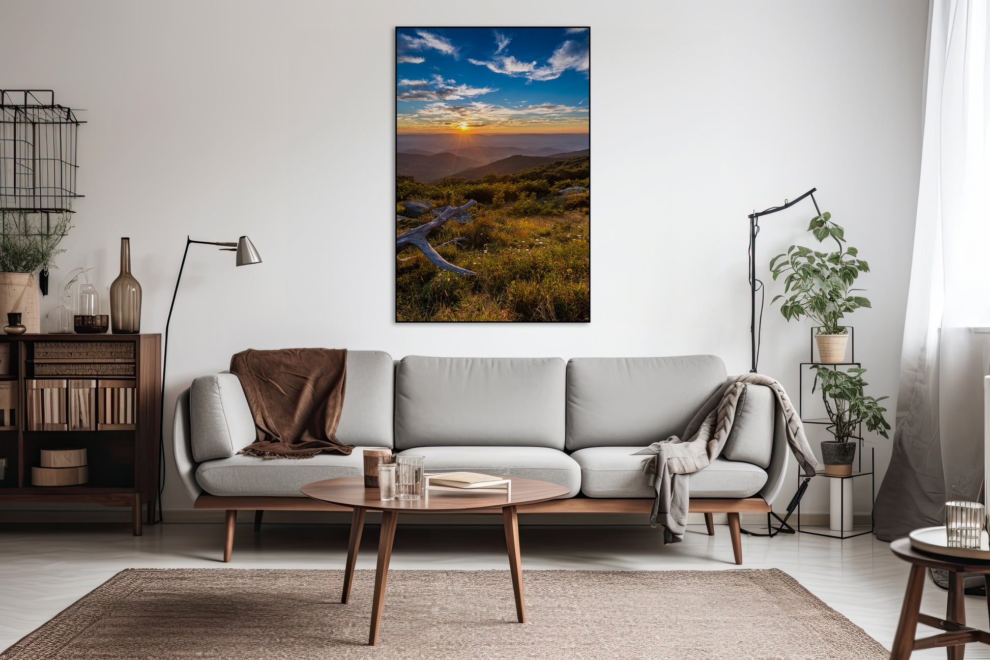 Akoestisch schilderij met Ochtendhemel - Woonkamer 3