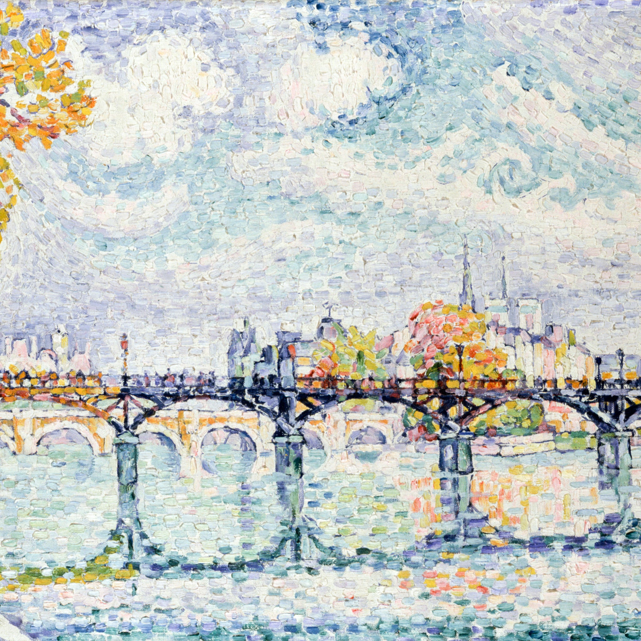 Akoestisch schilderij met Pont des Arts – Parijs schilderij