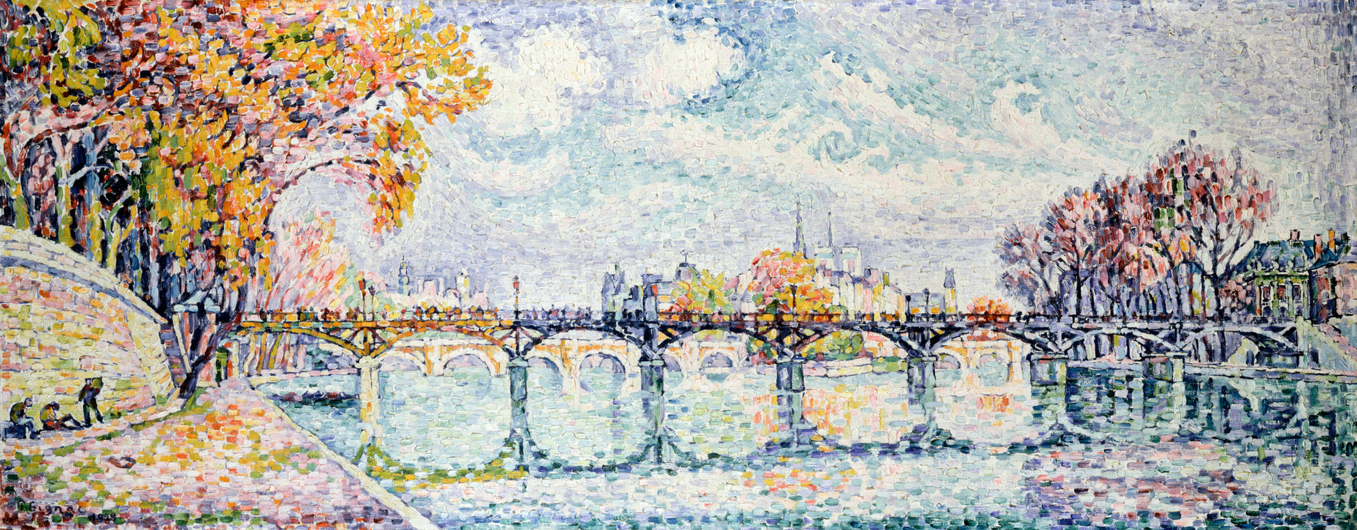 Akoestisch schilderij met Pont des Arts – Parijs schilderij