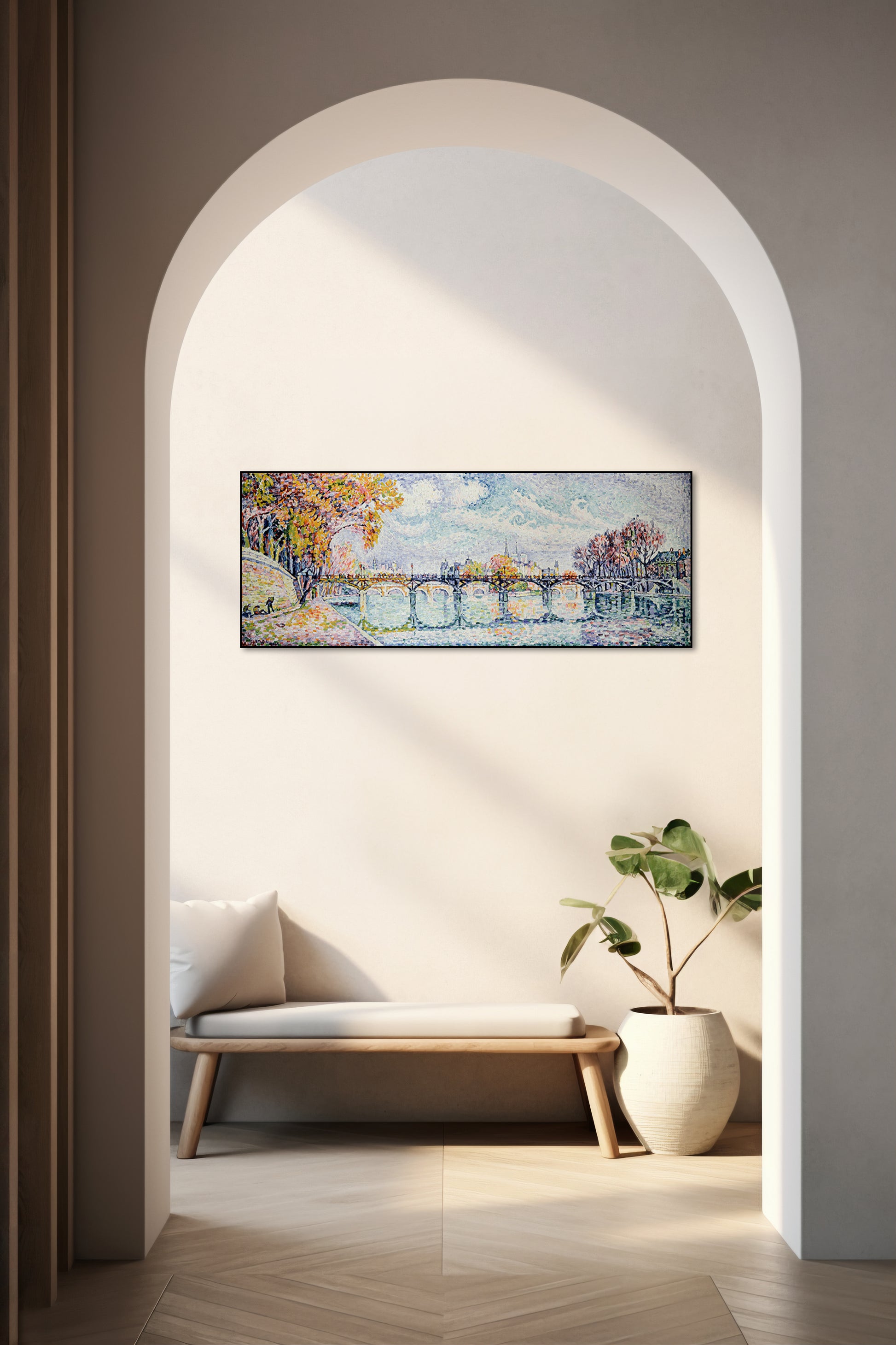 Akoestisch schilderij met Pont des Arts – Parijs schilderij - Hal