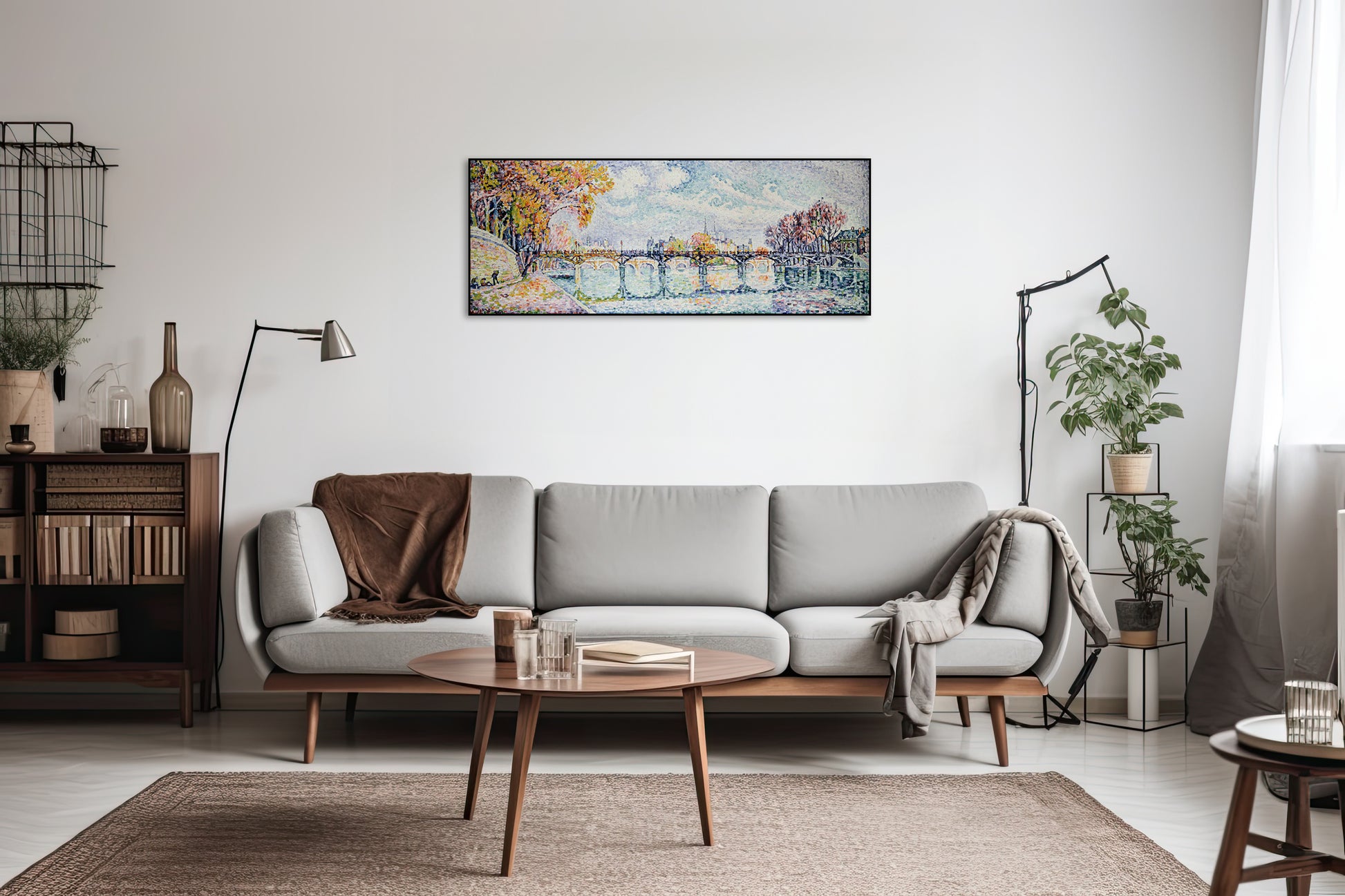 Akoestisch schilderij met Pont des Arts – Parijs schilderij - Woonkamer 2