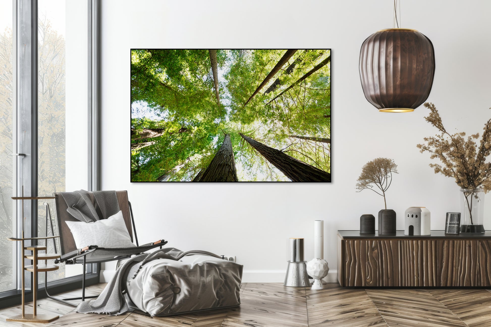 Akoestisch schilderij met Redwood National and State Park - Woonkamer