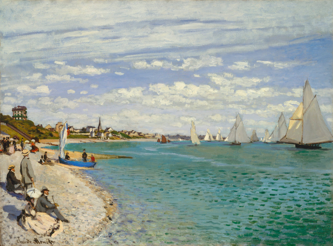 Akoestisch schilderij met Regatta bij Sainte-Adresse