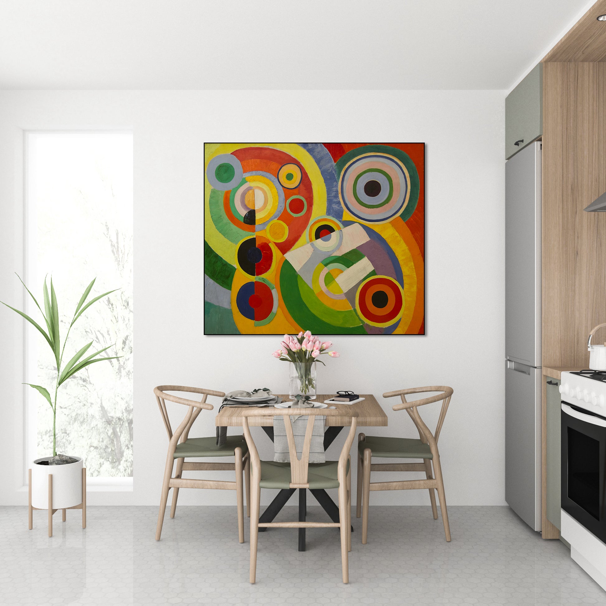 Akoestisch schilderij met Rythme, Joie de Vivre - Robert Delaunay- Keuken