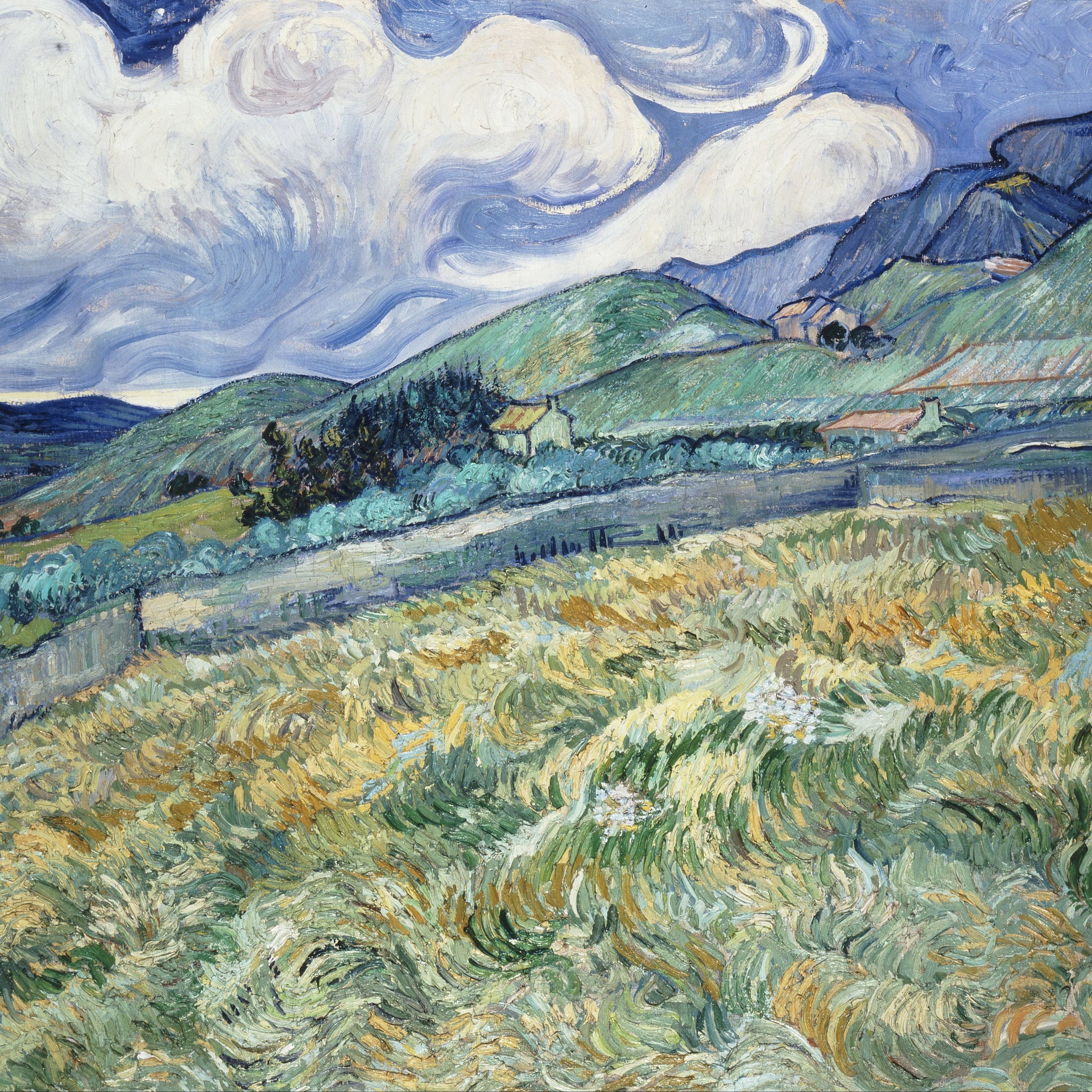 Akoestisch schilderij met Saint-Rémy – landschap Van Gogh