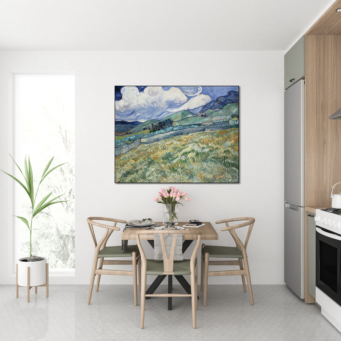 Akoestisch schilderij met Saint-Rémy – landschap Van Gogh