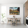Akoestisch schilderij met Seine en Eiffeltoren bij Zonsondergang - Keuken