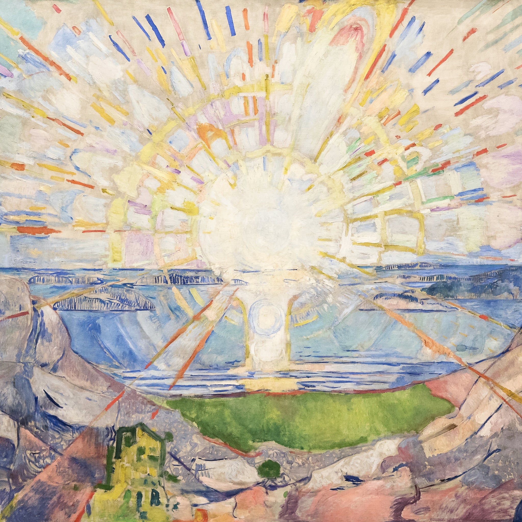 Akoestisch schilderij met Solenintro - Abstract en kleurrijk