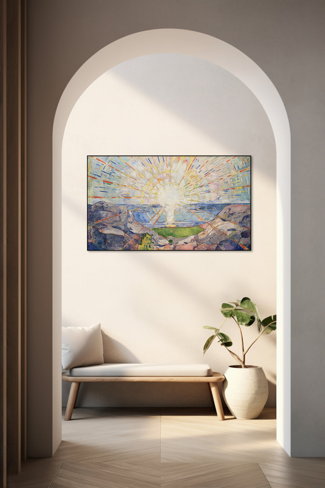 Akoestisch schilderij met Solenintro - Abstract en kleurrijk