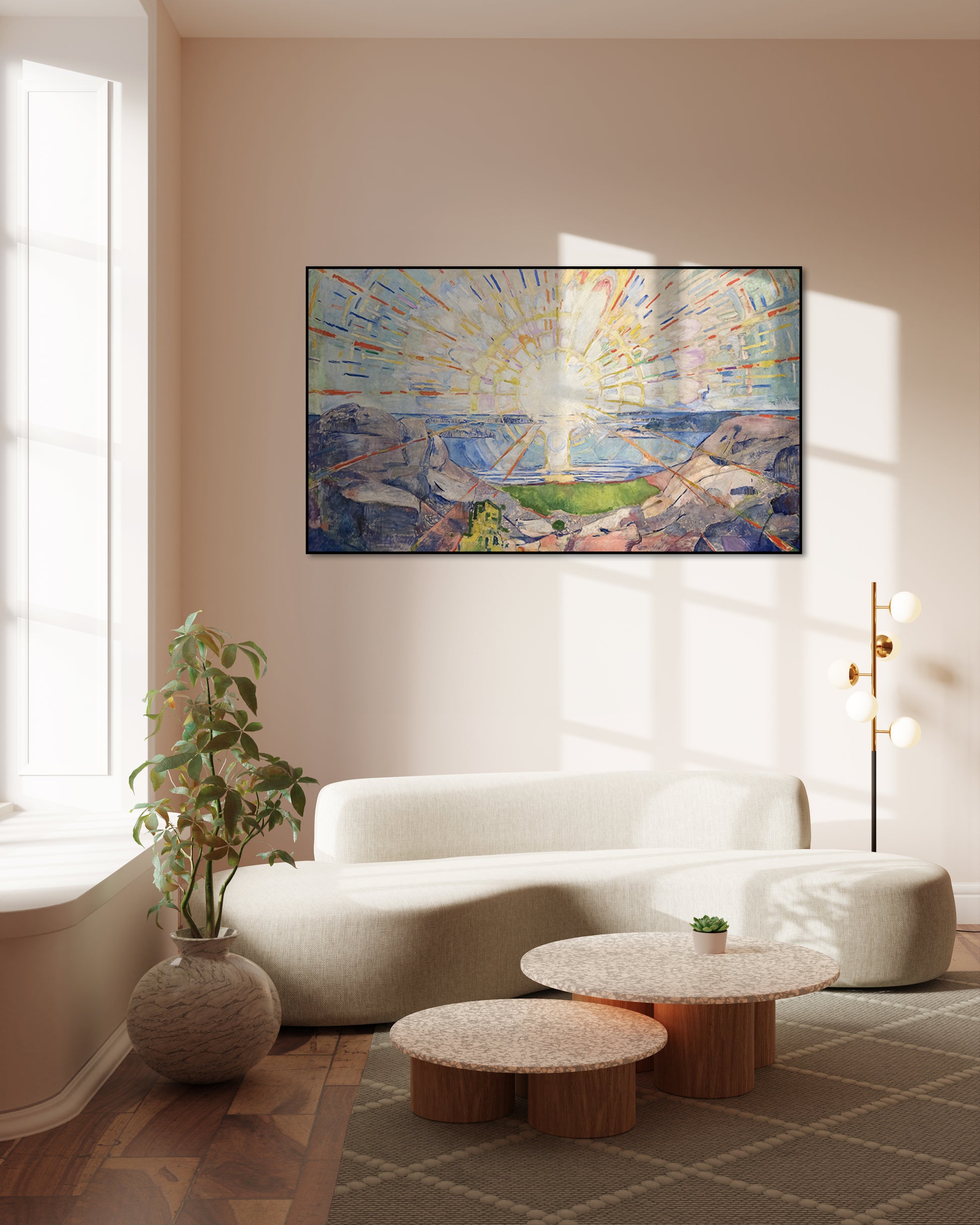 Akoestisch schilderij met Solenintro - Abstract en kleurrijk - Woonkamer 3